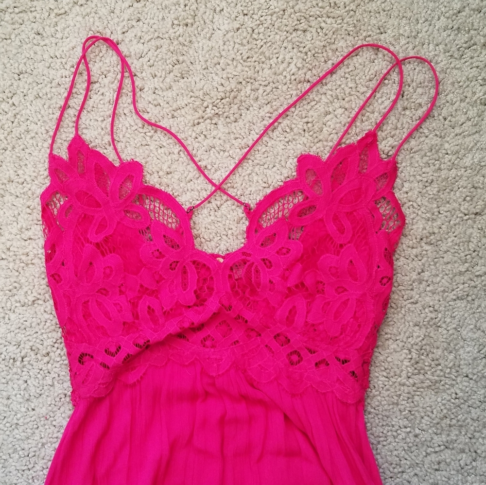 ⭐ONE LEFT⭐ Free People Fushia Adella Dress - Picture 7 of 10